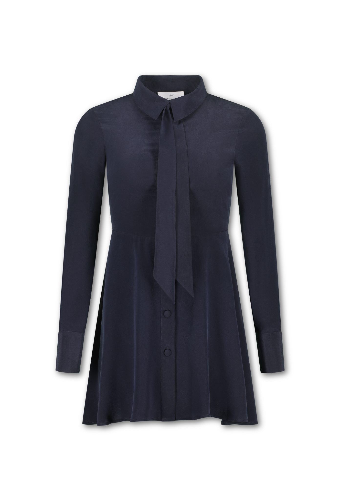 robe uma soie navy